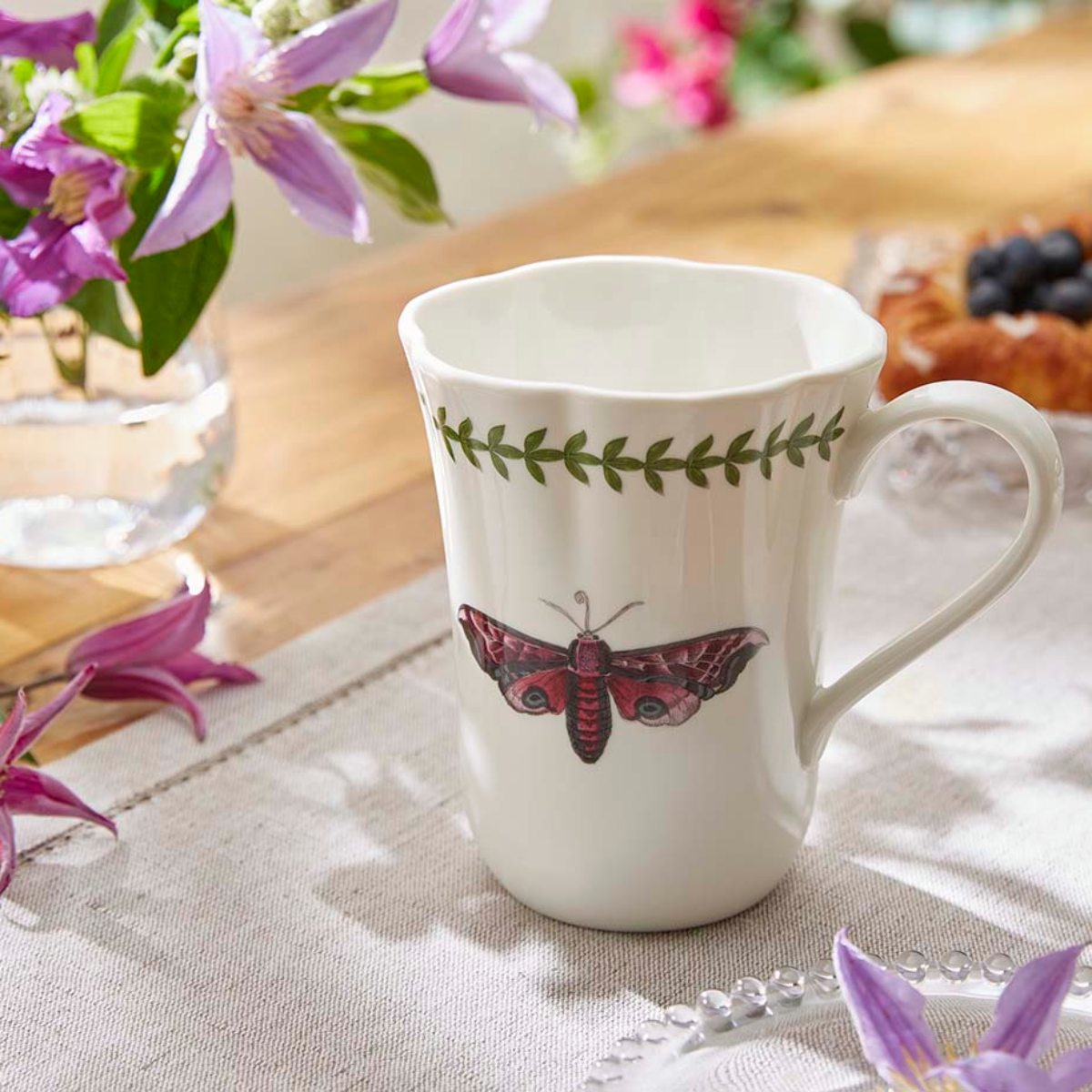 Botanic Garden Lotus Blossom Mug, Butterflies image number null